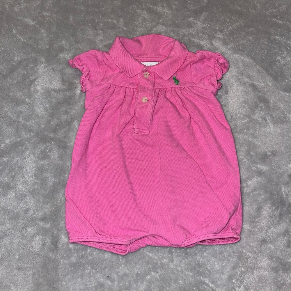 Ralph Lauren Girl’s Size 3 Months Pink One Piece Jumper